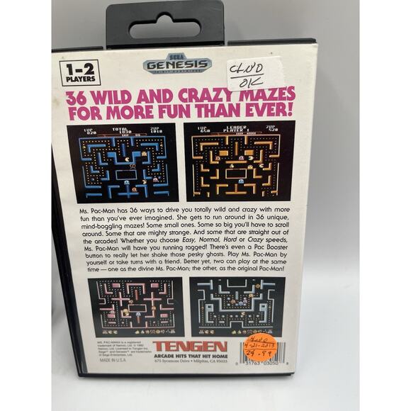 Ms. Pac-Man (Sega Genesis, 1991) - Complete - Tested - Picture 4 of 10